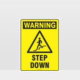 Custom Gate Signs,Warning Step Down Sign